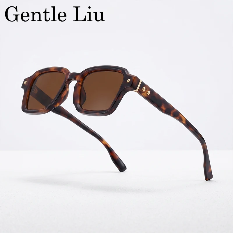 Photochromic Square Punk Sunglasses Men 2026 Luxury Brand Designer Rivet Sun Glasses Vintage Shades Male Driving Fashion Eyewear