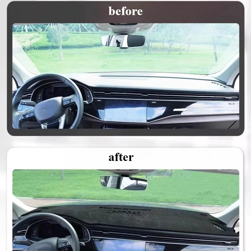 For Chery Arrize 8 Central Control Instrument Panel Sunscreen and Dark Mat Front Desk Shading Mat Car Interior Decoration Tools