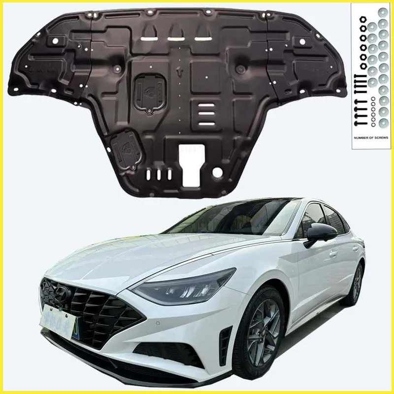 For Hyundai SONATA 10 th  2020-2022 Black Under Engine Guard Plate Splash Shield Mud Fender Cover Mudguard Protector