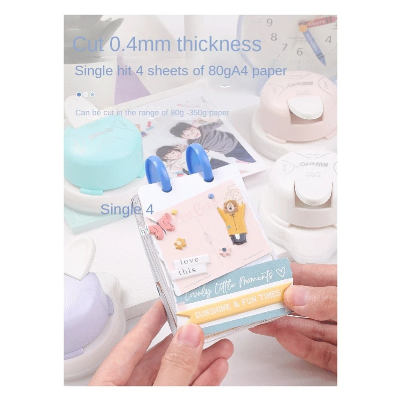 KW-TRIO 카드 제작, 라미네이트, 카드스톡용 4 웨이 코너 라운더 펀치, 4mm, 7mm, 10mm, 4 인 1 코너 커터