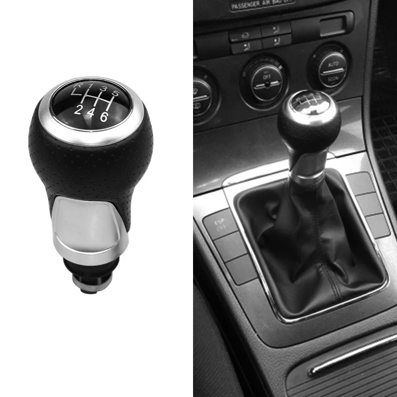 

For Audi A3 S3 8P A4 S4 B5 A5 8T A6 C5 A8 Q5 8R 6 Speed Car Manual Gear Shift Knob Lever Stick Handle Transmission Lever Shifter