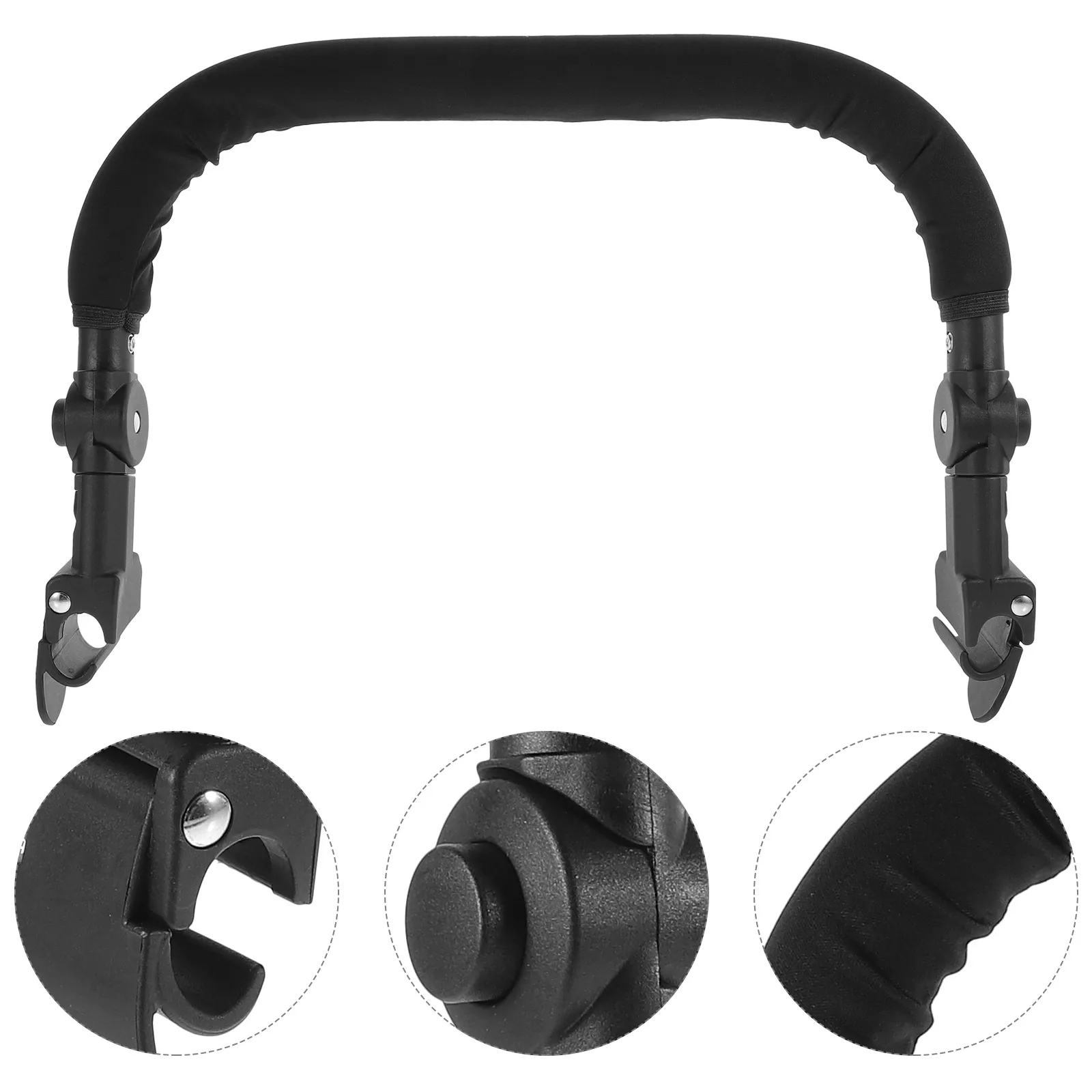 

Baby Stroller Accessories Handrail Extension Belt Handlebar Replacement Armrest Adjustable Handles Toddler Durable Plastic