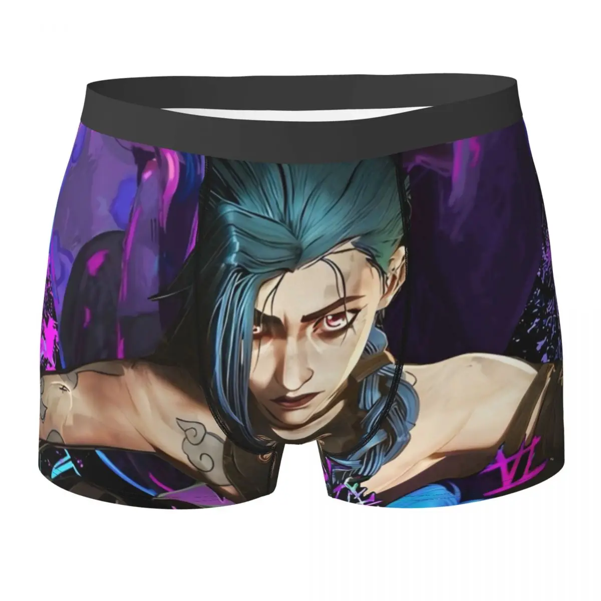 

Jinx Arcane League Of Legends, нижнее белье, мужские трусы-боксеры, дышащие шорты-боксеры, модные трусы больших размеров на заказ