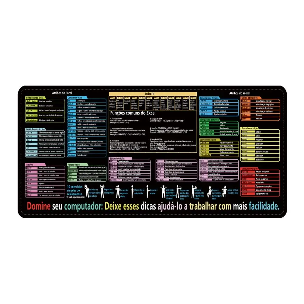 Efficient Portuguese Mouse Pad Desk Protector Large Size Pattern Art Mouse Pad Thickened Smooth Keyboard Mat PC Accessories