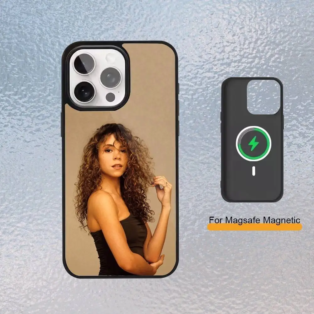 Mariah C-Carey Phone Case for iPhone 17,16,15,14,13,12,11 Plus,Pro Max Magnetic Wireless Charging Cover
