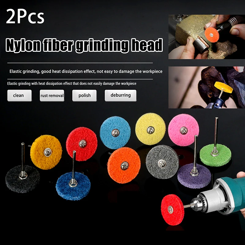 Abrasive Disc Set 3/32''-2.35mm Handle For Cleaning Sanding Descaling Deburring Metal Wood Stone Nylon Fiber Polishing Wheel