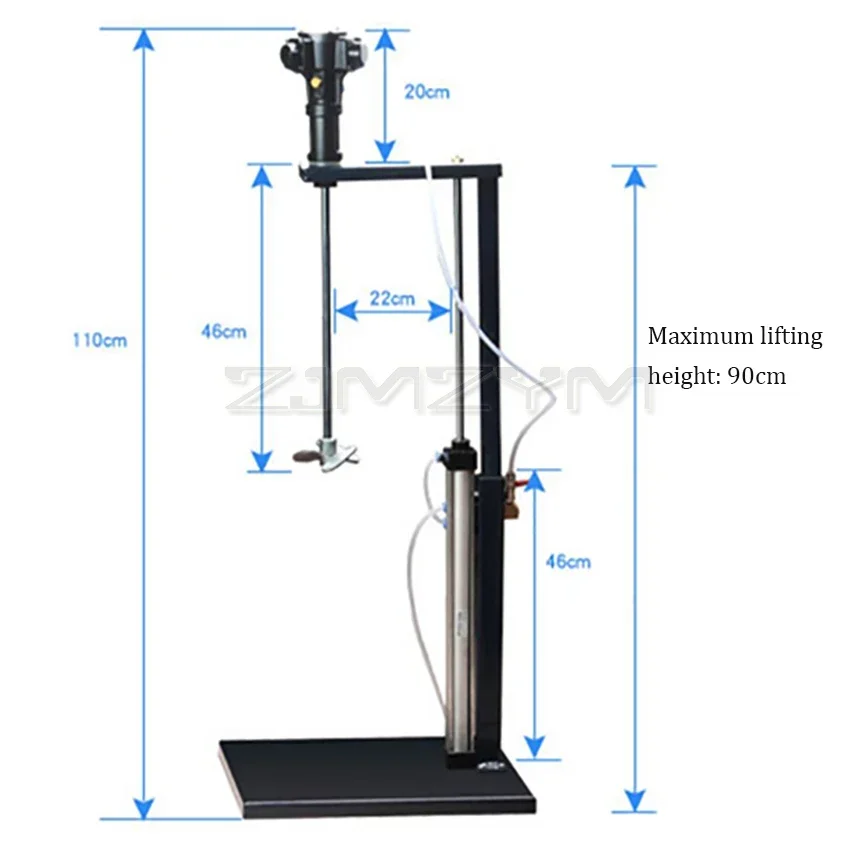 20L Pneumatic Paint Mixer Automatic Lifting Air Agitator Blender Stirrer Ink Glue Mixing Machine 5 Gallons