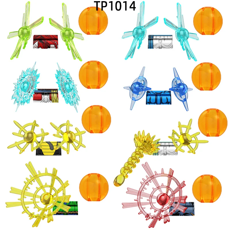 Figuras de acción de armas, piezas para el pelo, bloques MOC, juguetes para niños, TP1014