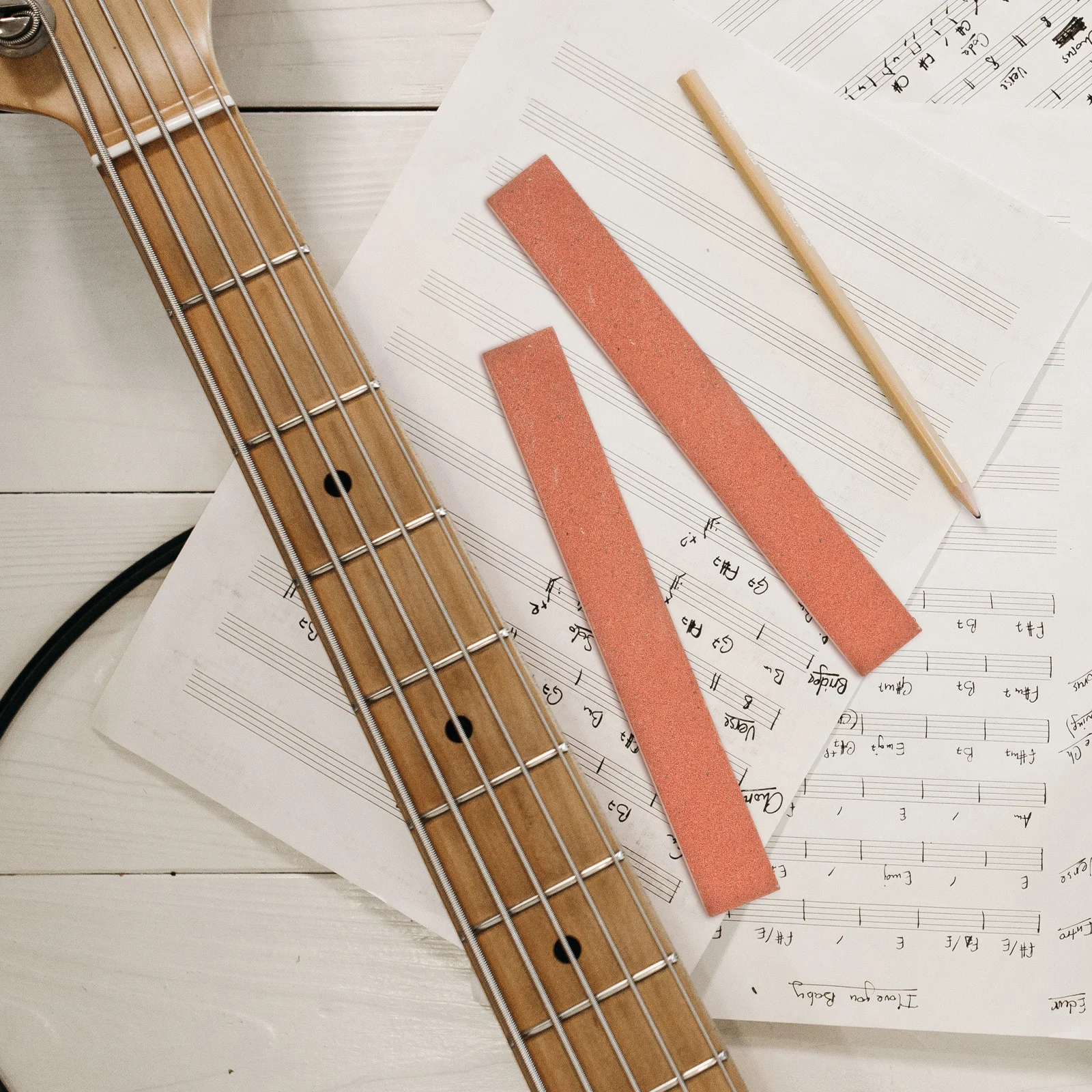 

4 Pcs Guitars Bridge Grinding Sanding Stone for Repair Tool Flattening Fret Tools