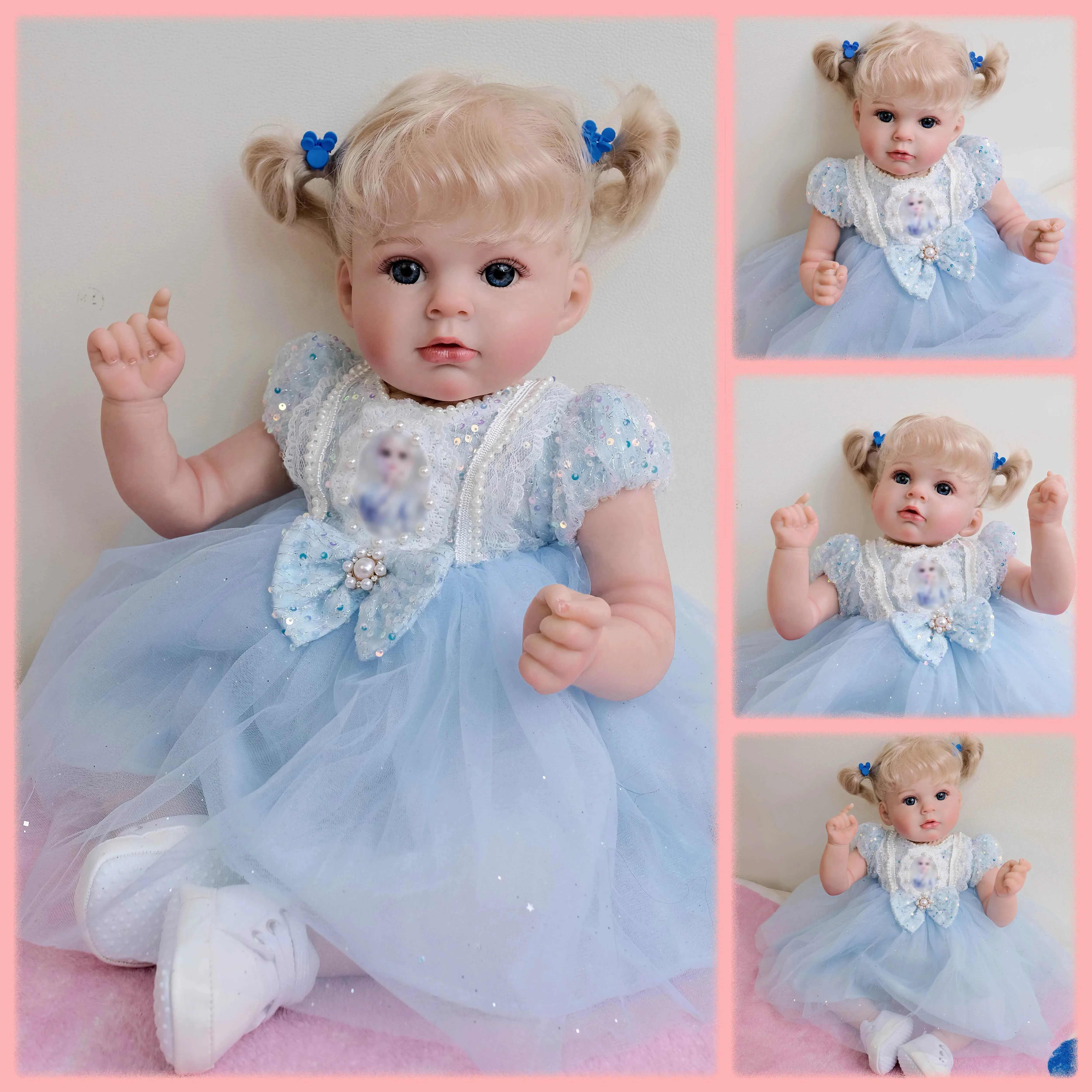 Arianna Corpo in cotone morbido Baby 50CM Realistica bambola rinata Strati multipli Pittura Pelle 3D Vene visibili Capelli radicati a mano