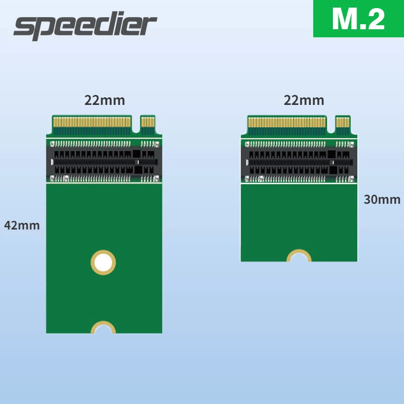 

M.2 NGFF 90 Degree Interface M-Key Protection Card M2 NVMe Right Angle Connector Converter Adapter Card 2230 2242 SSD Riser Card