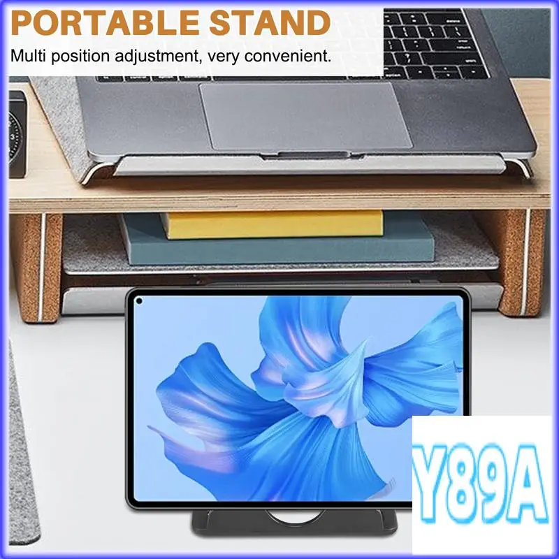 GO-Tablet Support de bureau Portable Double Support pliant adapté pour Iphone Ipad Samsung Huawei Support de tablette