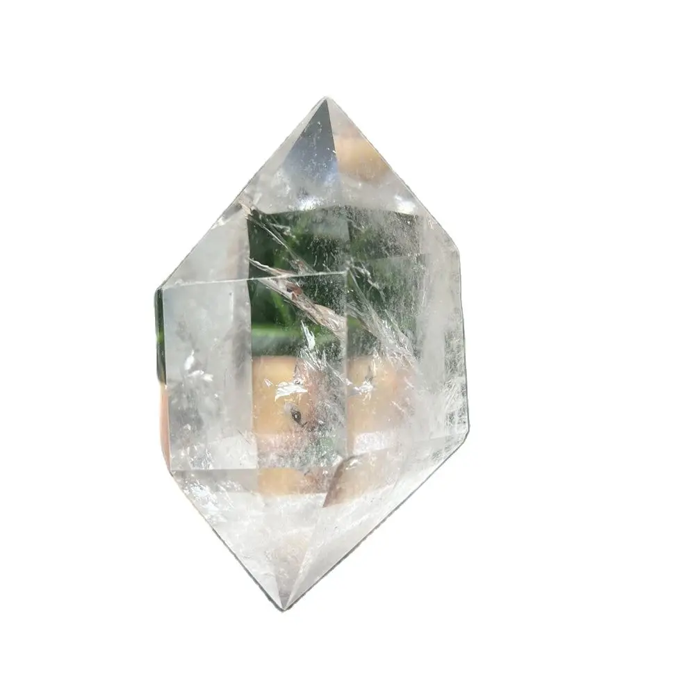 Natural Gem Bipinnacles Tower Rainbow Quartz Clear Crystal Super Energy Home Room Ornaments Witchcraft Altar and Stone Healing