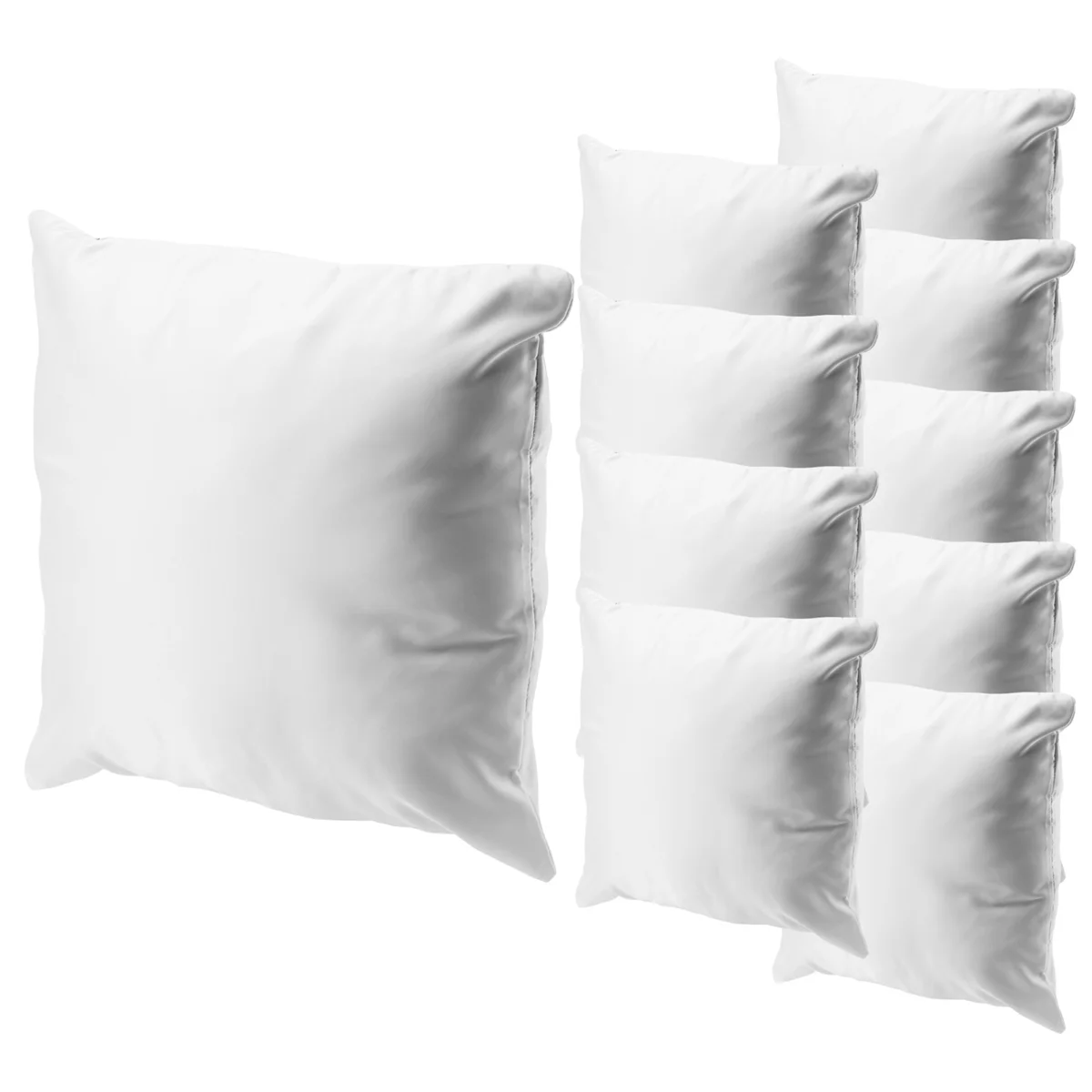 40X40 White Plain Sublimation Blanks Pillow Case Cushion Cover Pillowcase for Heat Transfer Press As DIY Gift 10Pcs