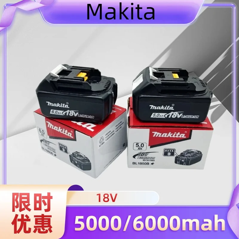 

Lithium-ion for XDT11 XDT12 DTD152 DTD151 Cordless Tools Makita BL1830B BL1850B BL1860 Rechargeable Battery 18V 5.0Ah/6.0Ah