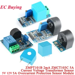 Active Single Phase Voltage Transformer 5V Relay Module AC Output Current Voltage Sensor for Arduino ZMPT101B 2mA ZMCT103C 5A