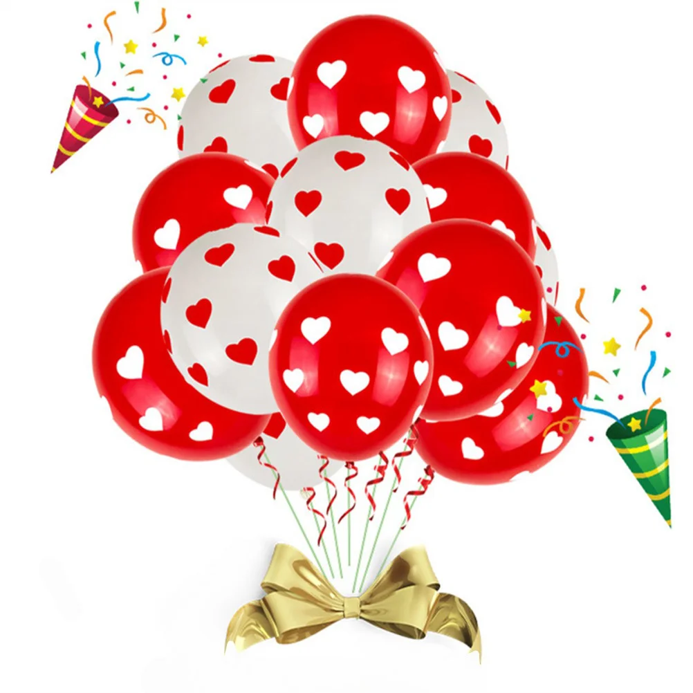 

100Pcs Printed Love Heart Balloons Reliable Quality Party Decorations for Bridal Shower Festival Anniversary Gathering