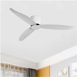 36 42 Ventilatore da soffitto da 52 pollici Motore DC 6 velocità Ventole di temporizzazione con telecomando Ventilatore con telecomando per loft da pavimento basso da 20 cm Senza luci