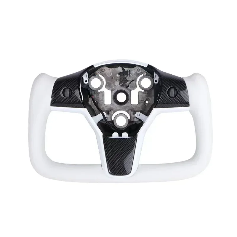 carbon fiber turned fur aircraft disc steering wheel  for Teslas  model 3/Y