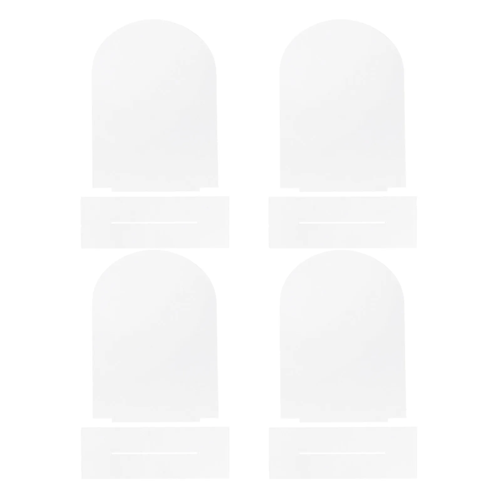 

4 Pcs Acrylic Table Signs Blank Clear for Wedding Events Restaurant DIY Display Menu Holder Round Top Acrylic Sign