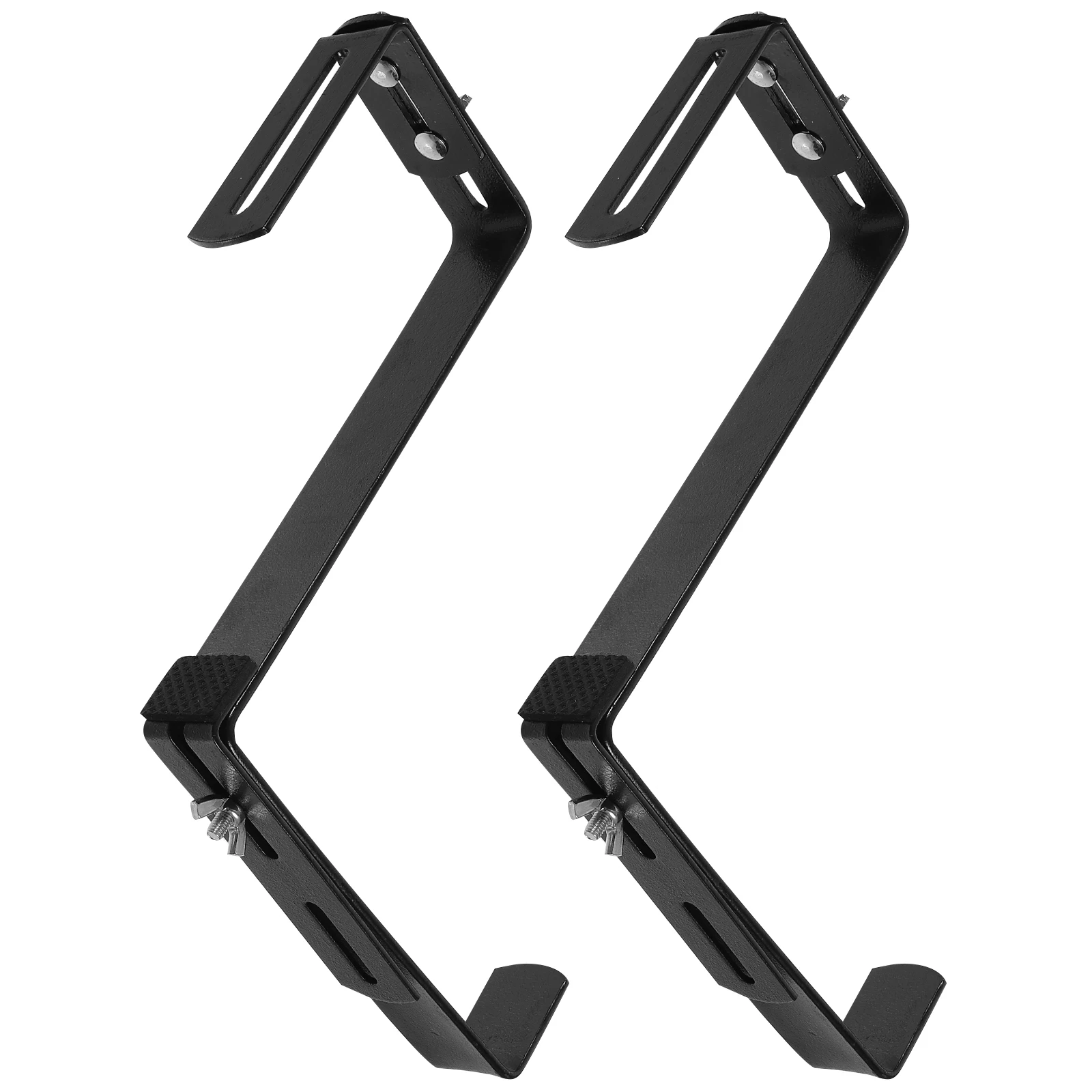 

2pcs Hanging Flower Pot Hooks Heavy Duty Steel Planter Rack Balcony Fence Wall Vase Hanger Adjustable Planters Easy