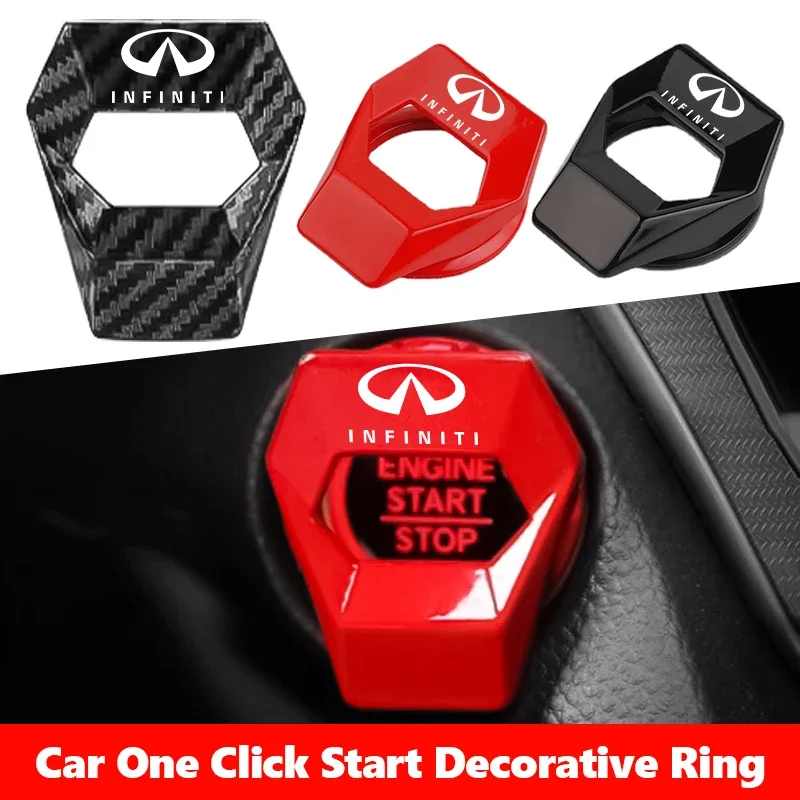 Car engine ignition switch cover one-touch start suitable for Infiniti Q50 FX35 Q30 G37 Q70 QX70 G35 Q60 QX50 QX60 QX80 QX30