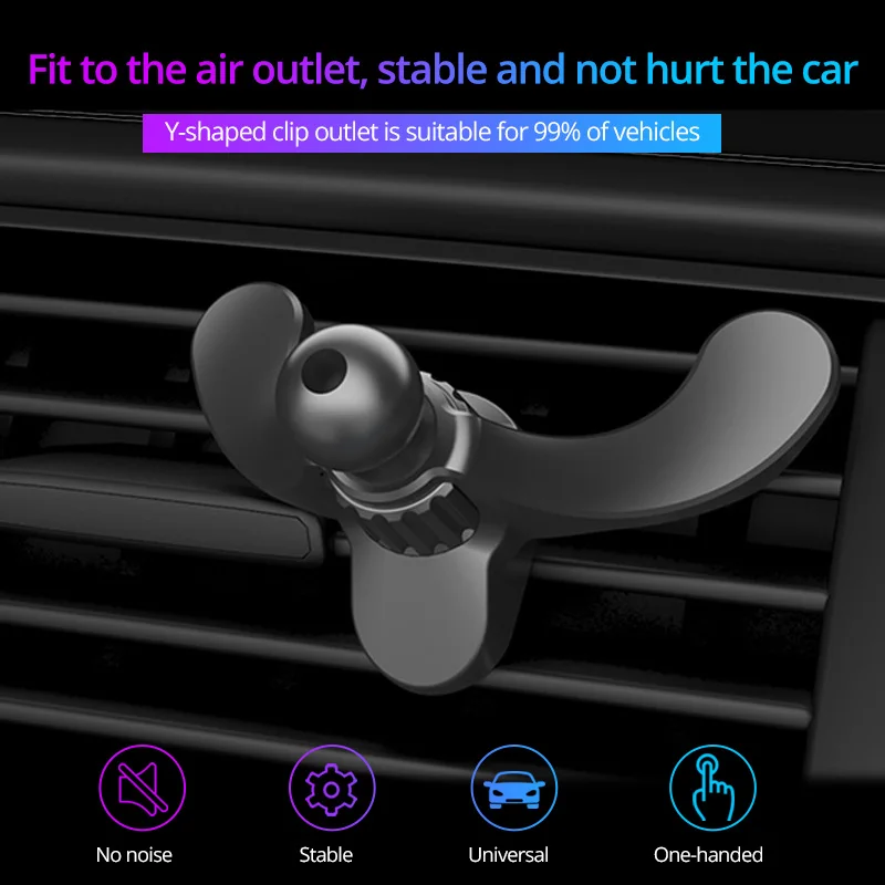 Universal Car Air Vent Clip Head Ball Car Phone Magnetic Holder Base Gravity Stand Accessories Phone Bracket Car Charger Holder