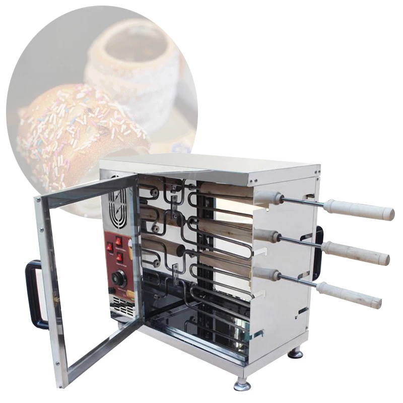 

Chimney Roll Bagel Oven Commercial Electric Chimney Cake Maker Hungarian Chimney Roll Ice Cream Cone Maker