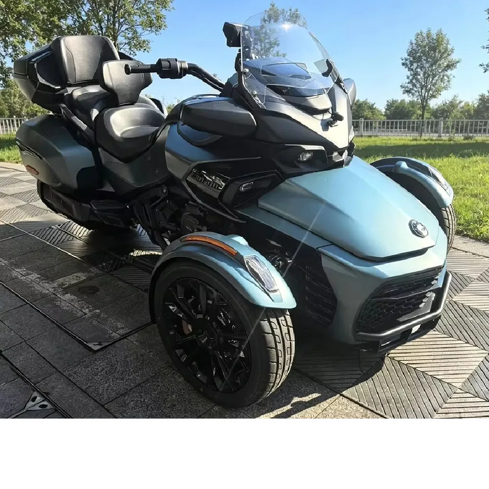 For Can-Am Spyder F3 F3-S F3-L F3-T 2015-2026 New Black Aluminum Performance Tubular Front Bumper Guard With Skid Plate Cover