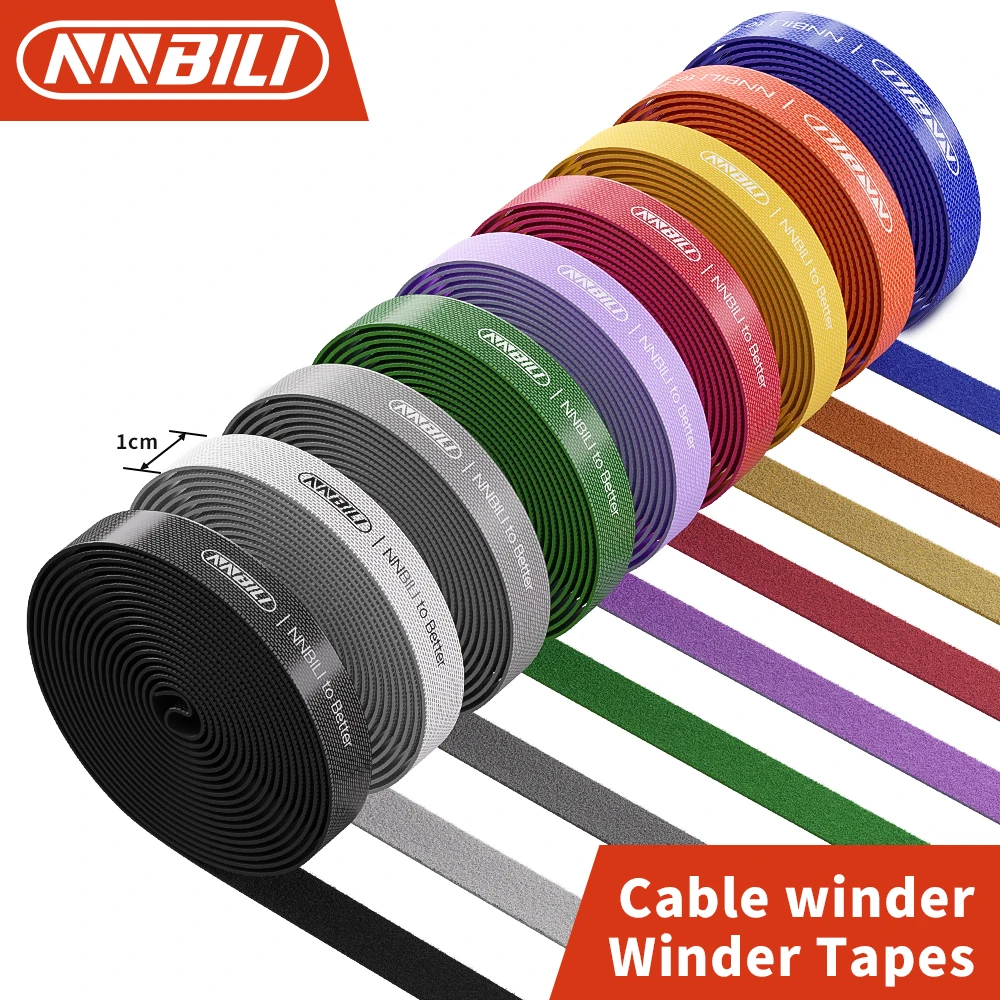 NNBILI Roll Cable Ties Reusable Loop Bundle Self Adhesive Fastener DIY Accessories Double-sided Velcro Straps Wire Management ﻿