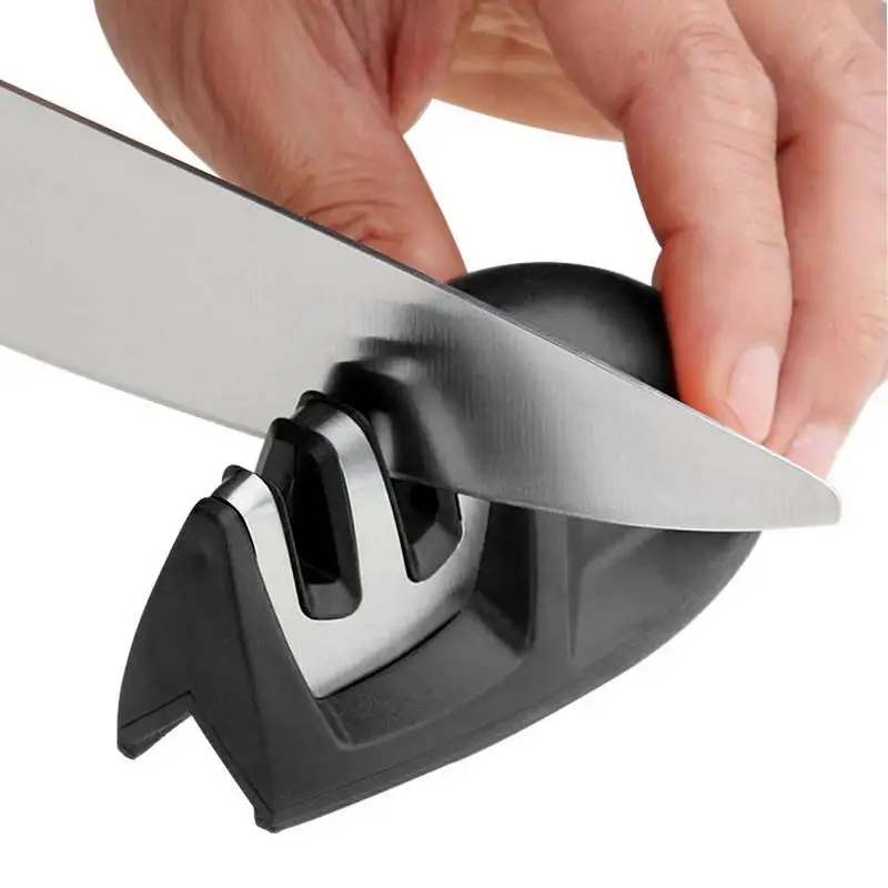 Knife Sharpener 2-Stage Preset Coarse & Fine Slots Knife Sharpening, Professional Knife  Quick Sharpeners for Kitchen Knives