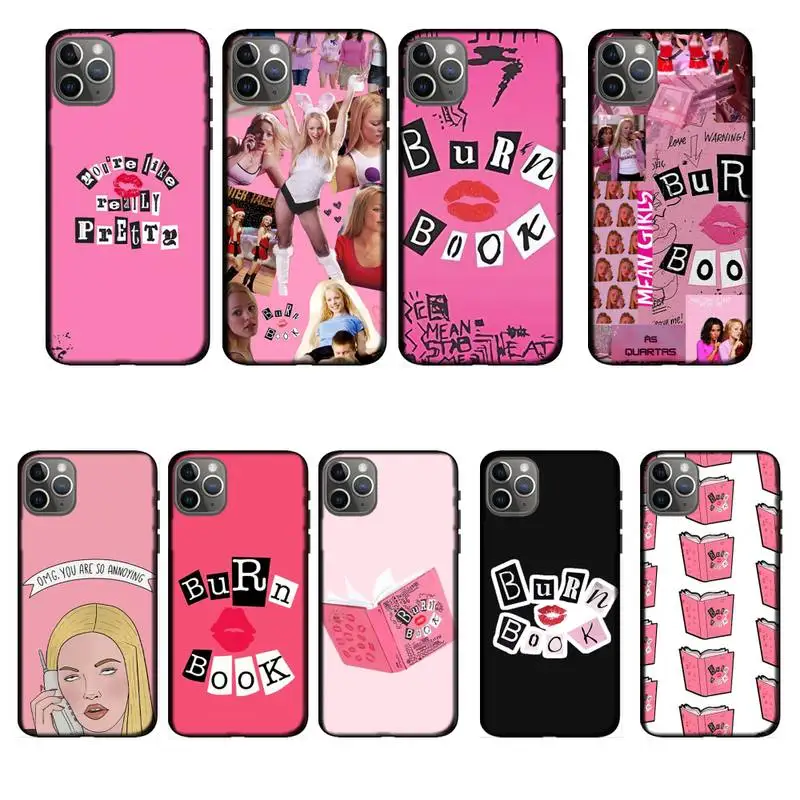 Mean Girls Burn Book Phone Case For iPhone 11 12 Mini 13 14 Pro XS Max X 8 7 6s Plus 5 SE XR Shell