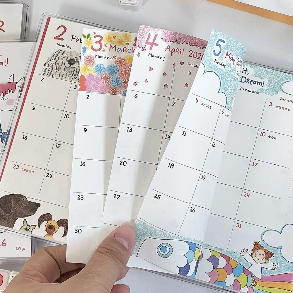 

Cute Coco Girl 2026 Planner Color Inner Page with Calendar To Do List Notepad Cartoon DIY Appointment Book School Supplies
