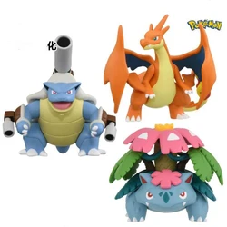 Genuine TOMY Pokemon first generation MEGA Charizard Y Blastoise Venusaur Anime Action Figure Model Toys Gift for Birthday
