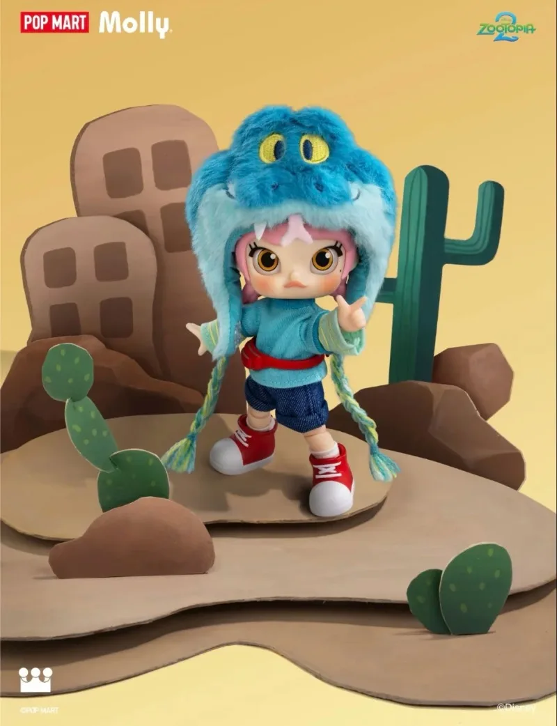 POPMART 2025 الأصلي حقيقية مولي Zootopia 2 سلسلة 1/12 عمل الشكل صندوق أعمى لطيف مفاجأة زخرفة عيد الميلاد الديكور هدية #3
