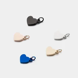 5Pieces 5 Colors Stainless Steel Heart Charm For Jewelry Making Earrings Dangles Necklaces Bracelets Pendant Diy Accessories