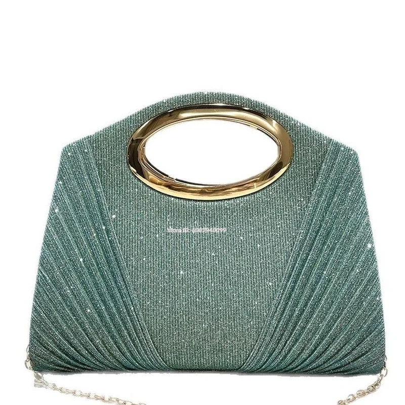

Романтическая свадебная вечерняя сумка, новая модель, трансграничное имя, женское плиссированное ручное бальное платье, наклонная сумка на одно плечо для ужина