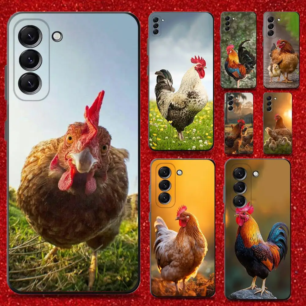 

Animal Hen Rooster Phone Case For Samsung Galaxy A13,A21s,A22,A31,A32,A52,A53,A71,A80,Soft Black Shell