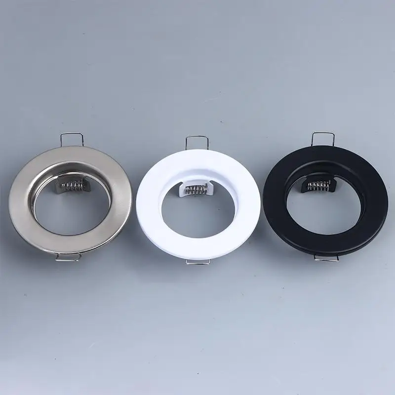 Round Fixture Downlight Holders; Adaptable for MR16 GU10 LED Bulb; Recessed Spot Light Design.