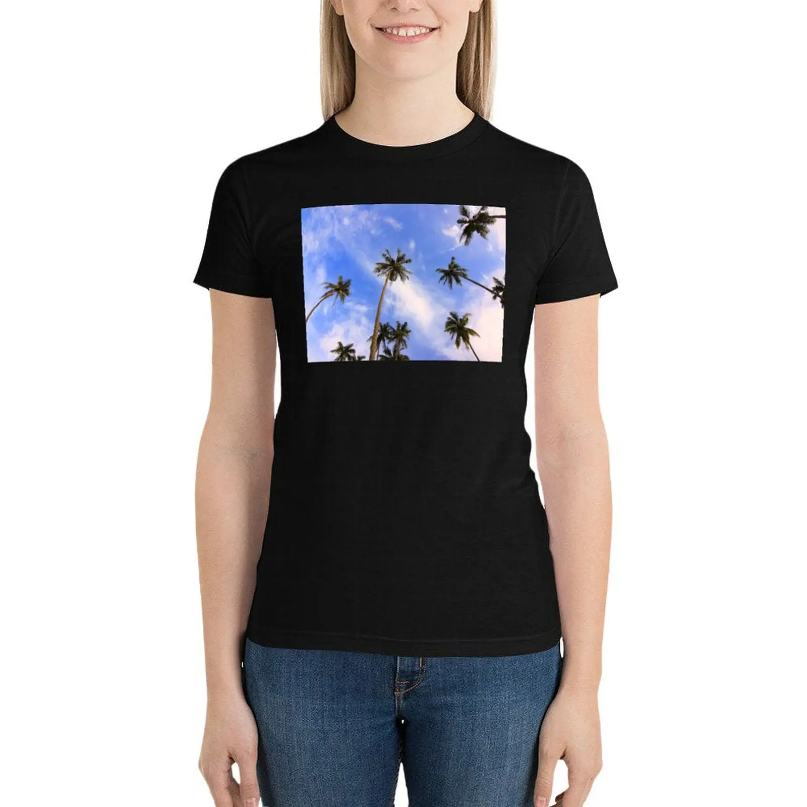 Palm Trees From Below T-Shirt plus size tops tops cropped t shirts for Women