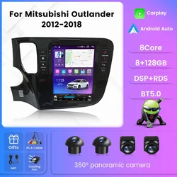 Tesla Style Screen Car Radio For Mitsubishi Outlander 3 GF0W GG0W 2012 - 2018 Multimedia Player GPS carplay Android Auto RDS DSP