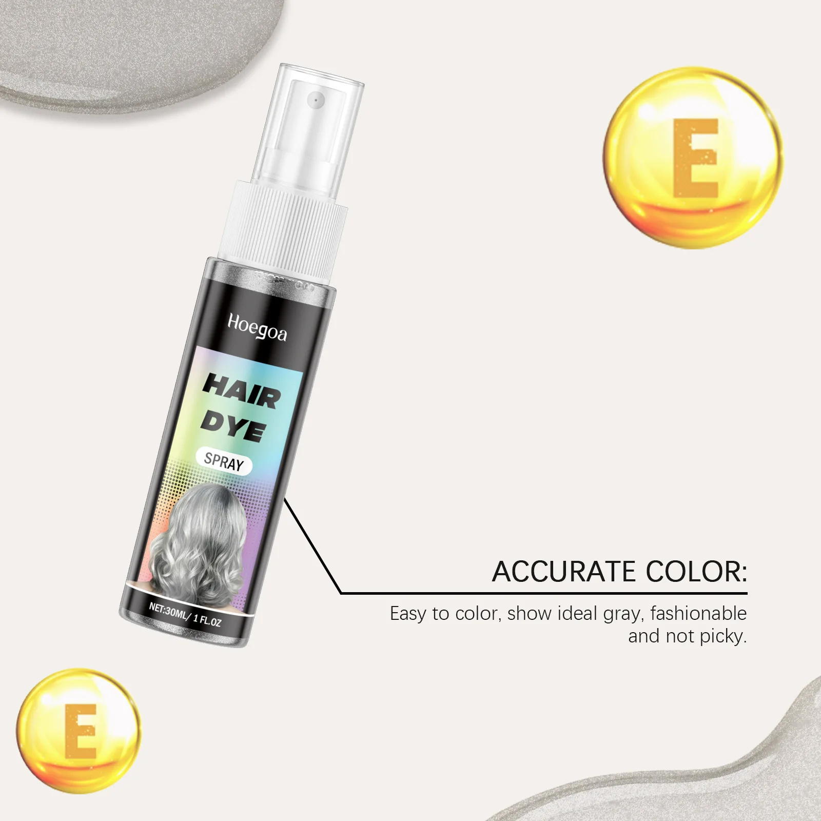 رذاذ لون الشعر المؤقت فضي رمادي أبيض اللون صبغ طبيعي طويل الأمد يمكن التخلص منه موضة تصفيف الشعر صالون تجميل ماكياج