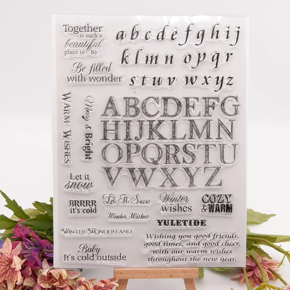 

1pcs English Alphabet Transparent Clear Silicone Stamp DIY Diary Scrapbooking Card Christmas Stamps