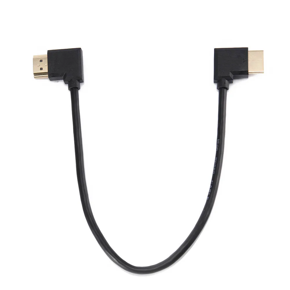 0.3/0.5/1m Mini-kompatybilny konwerter męski na żeński HDMI w górę w dół prawy lewy kabel Adapter kątowy