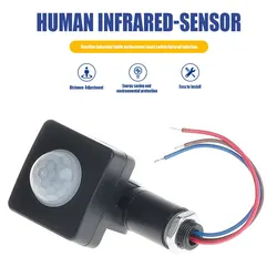 85V 265V IP65 Motion Sensor Adjustable PIR Switch Ultrathin LED Flood Light Waterproof Outdoor Motion Sensor Detector