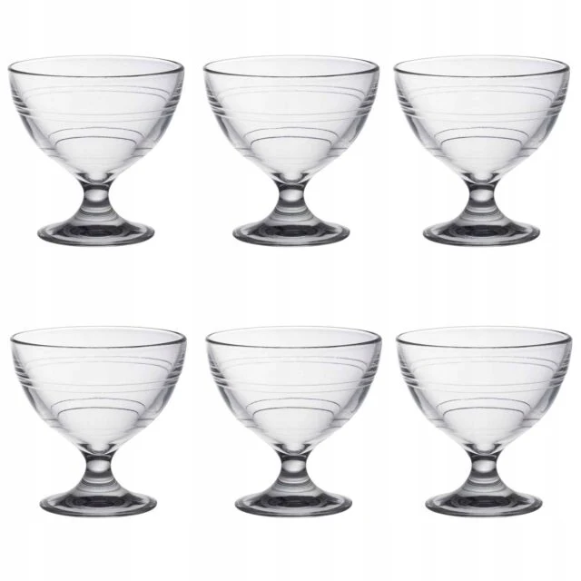 Maxhome-Duralex GIGOGNE ice cream cup 25 CL set of 6 glass ice cream cups