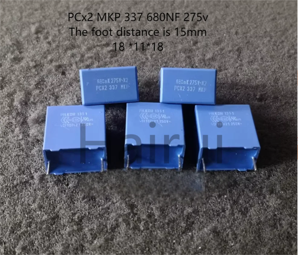 

10PCS/LOT PILKOR MKP 337 series 0.68uf 275v 680nf 684 PCx2 calibrated safety film capacitors P:15MM P:23MM