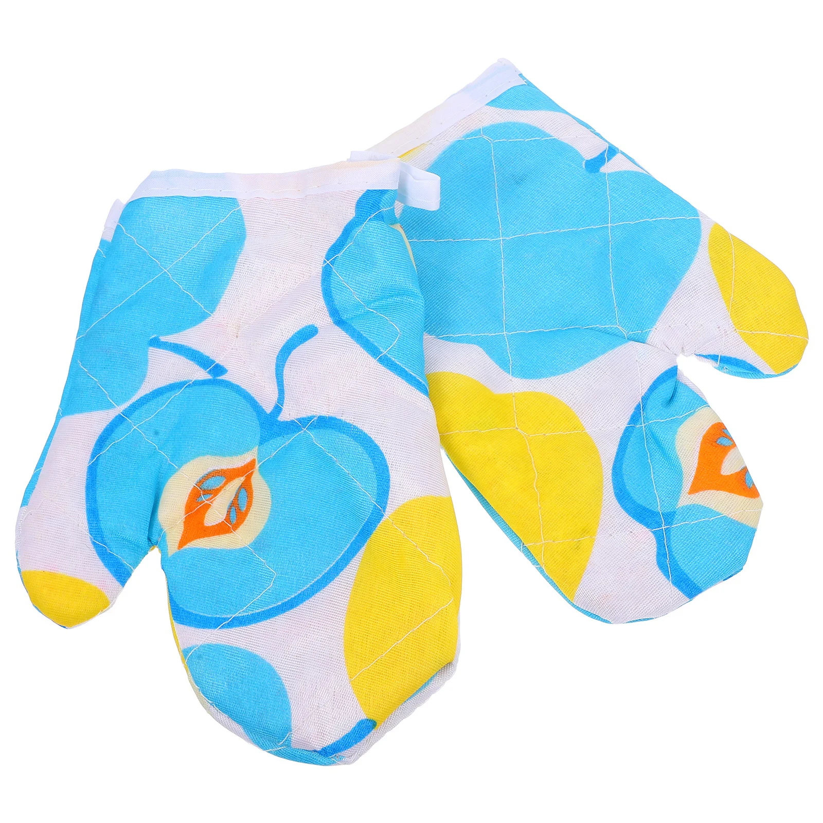 

2Pcs Microwave Oven Mitts Heatproof Cotton-Lined Insulated Thickened Kitchen Gloves Safety Gear for Cooking