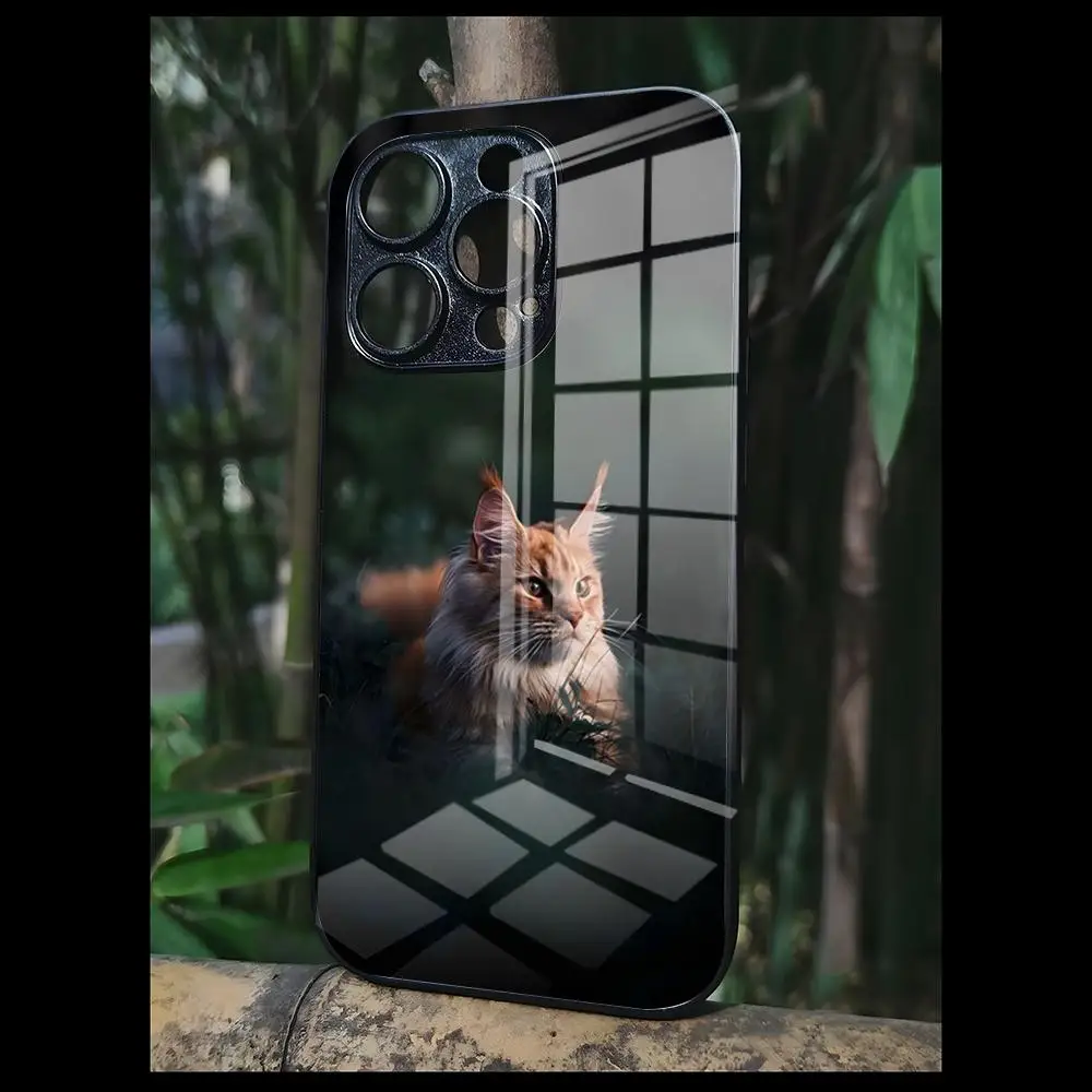 Cute Animal Cat For OPPO A 55 54 One Plus 8T 92s A93s A94 95 8 9 7 Pro FindX3 X5PRO RENO4 RENO7 Reno4se 5F 6Z Glass Cover