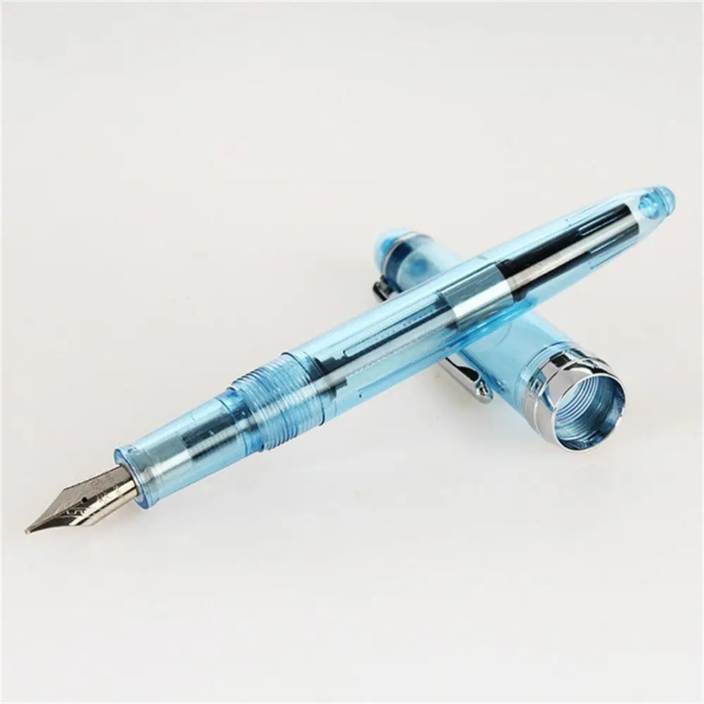 Colorful 12 Colors Calligraphy Stationery School Silver Clip 992 Fountain Pen Ink Pens Writing Ink Pens Student Fountain Pen